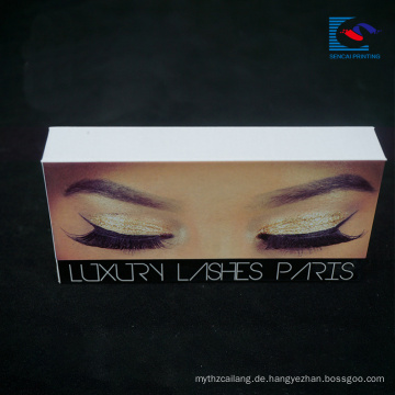 Design-Druck benutzerdefinierte Logo Karton Falsche Wimpern Verpackung Box mit Magnet